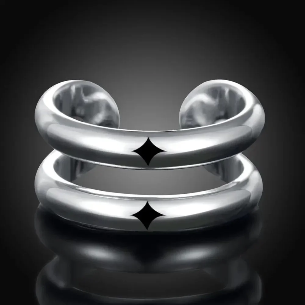 💎 Heart 925 Sterling Silver Necklace Earrings Bracelet And Ring Adjustable Cute - Picture 7 of 9